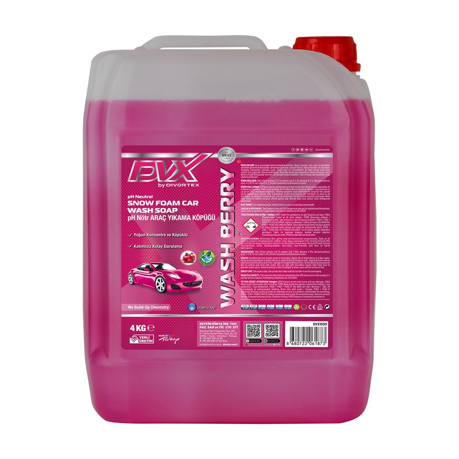 DVX Washberry — Snow Foam Car Wash Soap (4 kg)