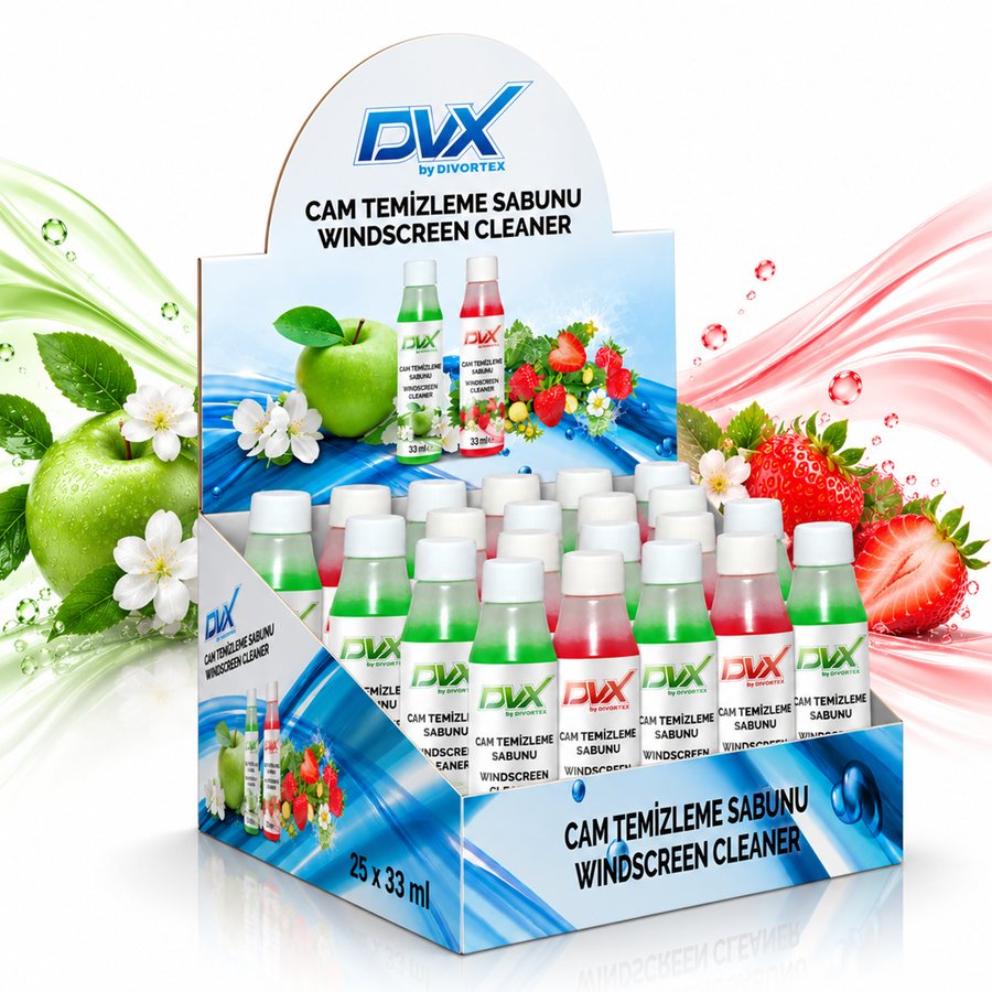 Ürün görseli – DVX Cam Temizleme Sabunu — Çilek (33 ml) (DVX9105)