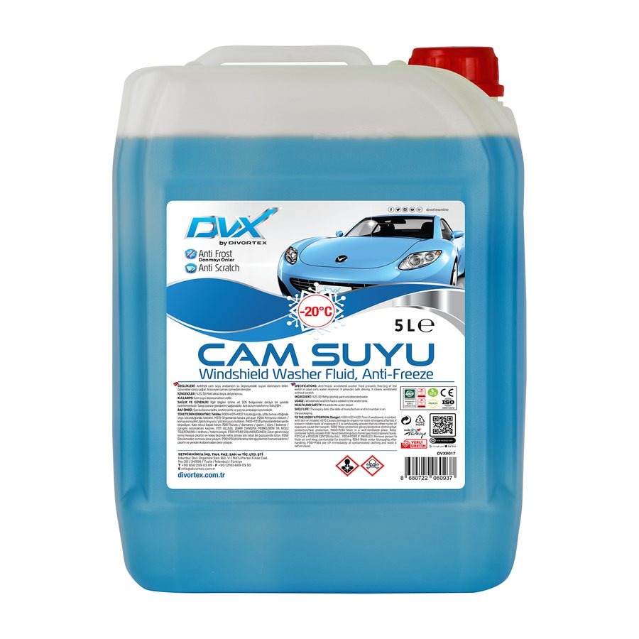 Vue produit – DVX Lave-glace antigel -20 °C (5 L) (DVX9017)